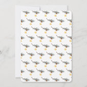 Winter Christmas Tree Tractor Bear Baby Shower 招待状 (裏面)