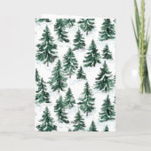 Winter Christmas Trees City Window カード (裏面)