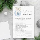 Winter Christmas Who knows the bride best game