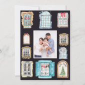 Winter Christmas Windowsファミリーフォトカード カード (正面)