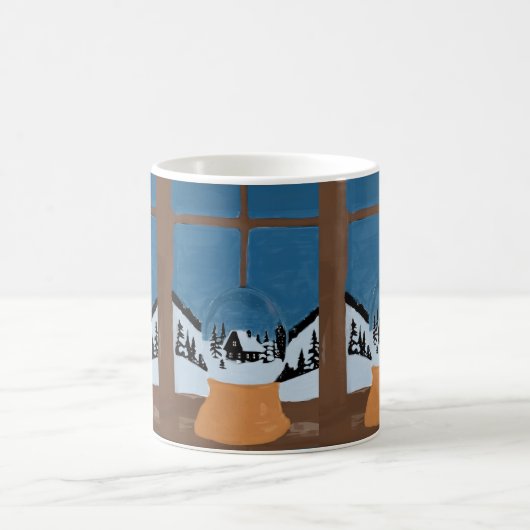 Winter Classic Mug Customizable - Snow Globe コーヒーマグカップ (中央)