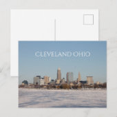 Winter Cleveland Skyline ポストカード (正面/裏面)
