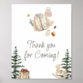 Winter Clothes Cold Outside Thank you for Coming ポスター (正面)
