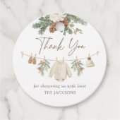 Winter Clothesline Baby Shower フェイバータグ (正面)
