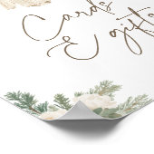 Winter Clothesline Baby Shower Cards and Gifts ポスター (角)