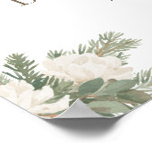 Winter Clothesline Baby Shower Welcome Sign ポスター (角)