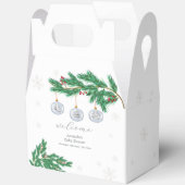 Winter Clothesline Ornaments Baby Shower Welcome  フェイバーボックス (見開き)