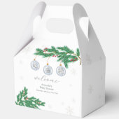 Winter Clothesline Ornaments Baby Shower Welcome  フェイバーボックス (裏面)