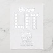 Winter Cloud Let's Get Lit Retro Christmas Party 箔招待状 (正面)