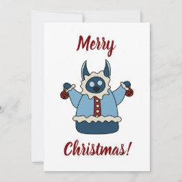 Winter coat Christmas monster シーズンカード