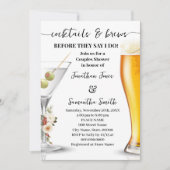 Winter Cocktail & Brews Before I do Couples Shower 招待状 (正面)