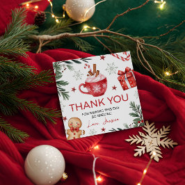 Winter Cocoa Birthday Favor Tag フェイバータグ