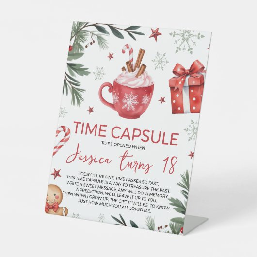 Winter Cocoa Birthday Time Capsule Sign 台座サイン (正面)