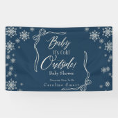 Winter  Coquette Blue Baby it's cold 横断幕 (横)