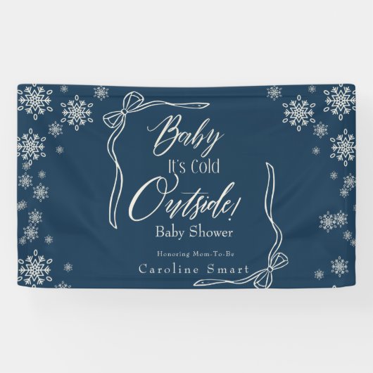 Winter  Coquette Blue Baby it's cold 横断幕 (横)