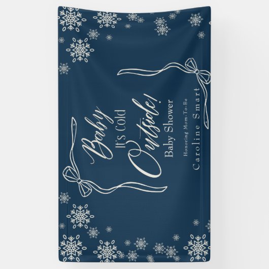 Winter  Coquette Blue Baby it's cold 横断幕 (縦)