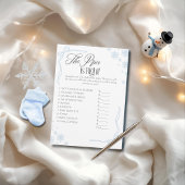 Winter Coquette Blue Price is Right Game Card 招待状