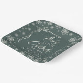 Winter  Coquette green Baby it's cold ペーパープレート (傾斜あり)