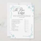 Winter Coquette Green Price is Right Game Card  招待状 (正面)