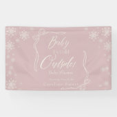 Winter  Coquette Pink Baby it's cold 横断幕 (横)