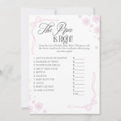 Winter Coquette Pink Price is Right Game Card  招待状 (正面)