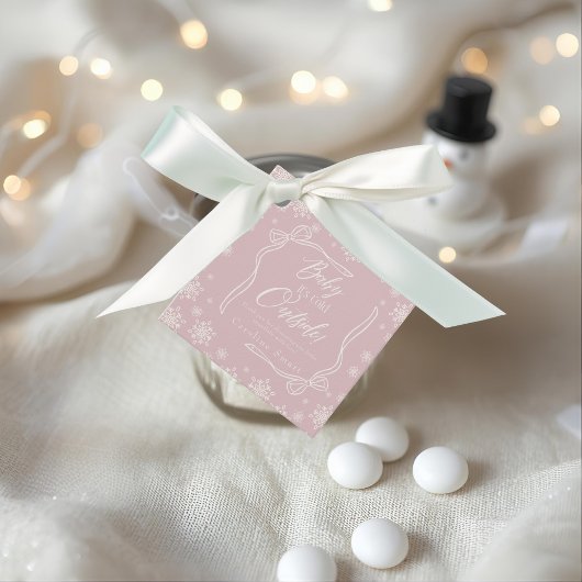 Winter Coquette Pink Thank you It's Cold フェイバータグ