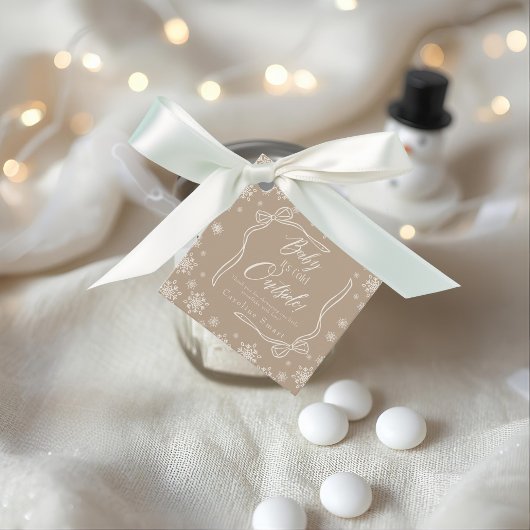 Winter Coquette taupe Thank you It's Cold フェイバータグ