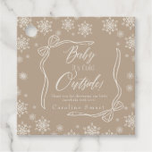 Winter Coquette taupe Thank you It's Cold フェイバータグ (正面)