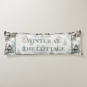 Winter Cottage Snowfall Words ボディピロー (裏面)