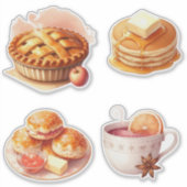 Winter cozy Breakfast Sticker Sheet シール (正面)