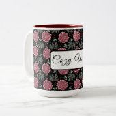Winter Cozy Roses Floral Coffee Mug ツートーンマグカップ (正面左)