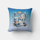 Winter Cozy Snowman クッション (正面)