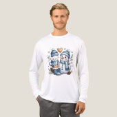 Winter Cozy Snowman  トライブレンドＴシャツ (正面全体)