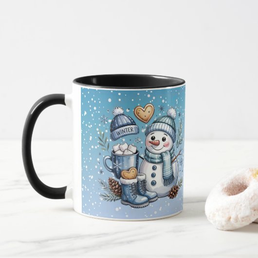 Winter Cozy Snowman マグカップ (ドーナツ)