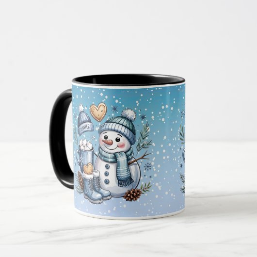 Winter Cozy Snowman マグカップ (正面左)