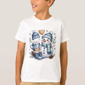 Winter Cozy Snowman  Tシャツ (正面)