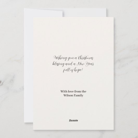 Winter Cute Sparrow Illustration シーズンカード (裏面)