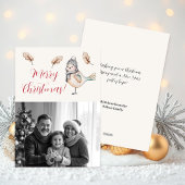 Winter Cute Sparrow Illustration シーズンカード