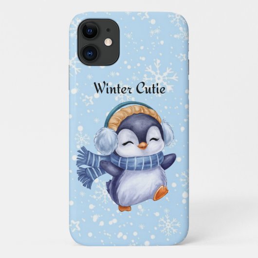 Winter Cutie | かわいいペンギンのスマホケース Case-Mate iPhoneケース (裏面)