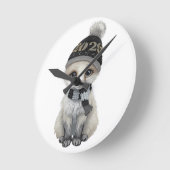 Winter Cutie 2026 Wall Clock – Cute Winter Animal  ラウンド壁時計 (傾斜)