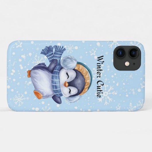 Winter Cutie | Cute Penguin Phone Case Case-Mate iPhoneケース (裏面(横))