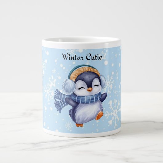 Winter Cutie | Cute Penguin Winter Coffee Mug ジャンボコーヒーマグカップ (正面)
