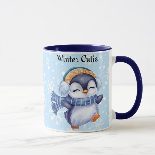 Winter Cutie | Cute Penguin Winter Coffee Mug マグカップ (右)
