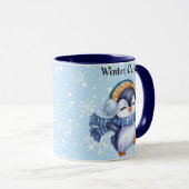 Winter Cutie | Cute Penguin Winter Coffee Mug マグカップ (正面右)