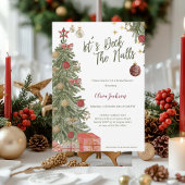 Winter Deck the Halls Bridal Shower Invitation 招待状