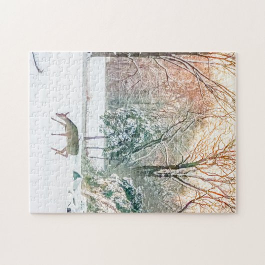 Winter Deer ジグソーパズル (横)