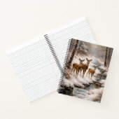 Winter Deer by Forest Stream ノートブック (内部)