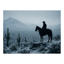 Winter Desert Print - Rare Snowy Western Landscape