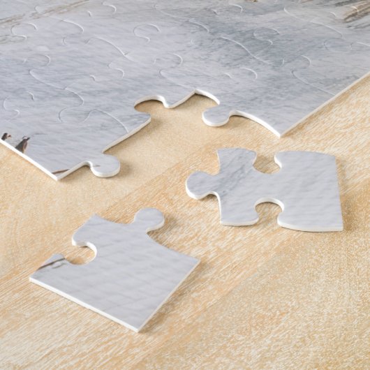 winter Dog Knitted Hat Snow ジグソーパズル (側面)