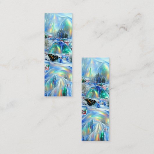 Winter Dreamscapeブックマーク スキニー名刺 (正面/裏面)